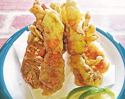 穴しゃこの天ぷら・唐揚げ