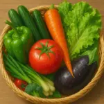 みずみずしい野菜の画像