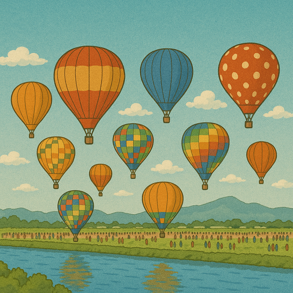気球が飛んでいる画像