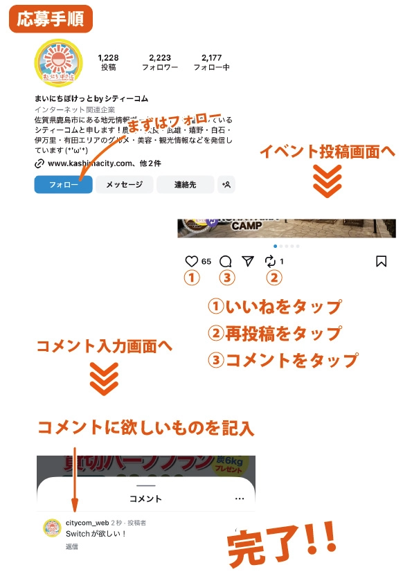 応募手順縦