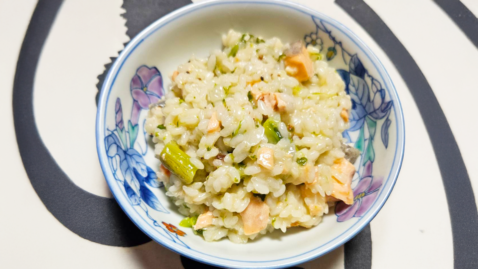 【お料理レシピ】鮭と菜の花のリゾット【水上鮮魚店】